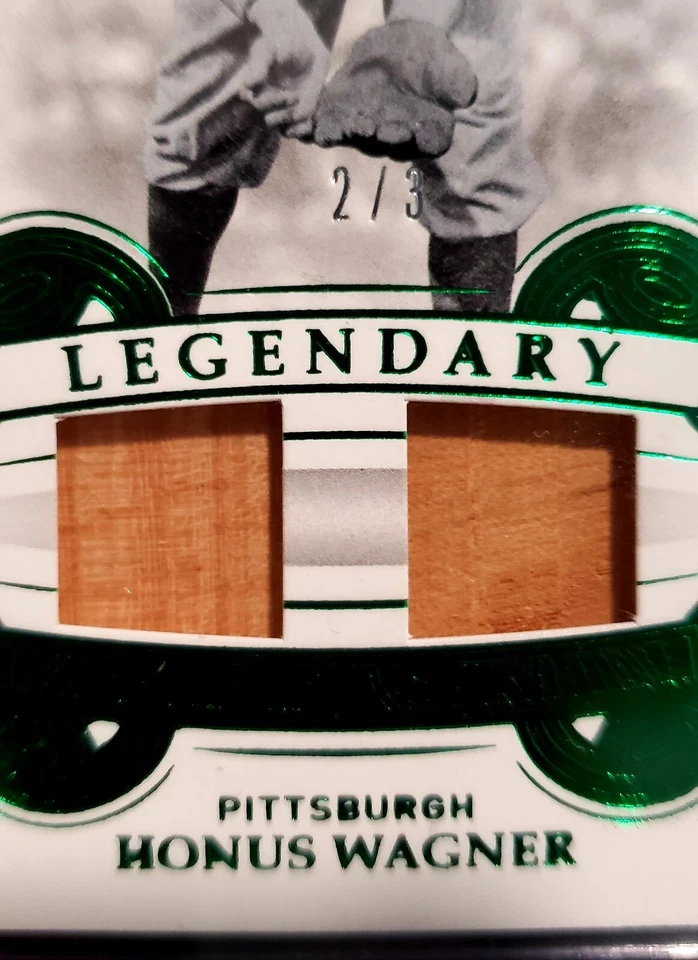 Panini Honus Wagner 2019 reliquias dobles impecables raras 2 de 3 materiales legendarios   Foto 4 de 4