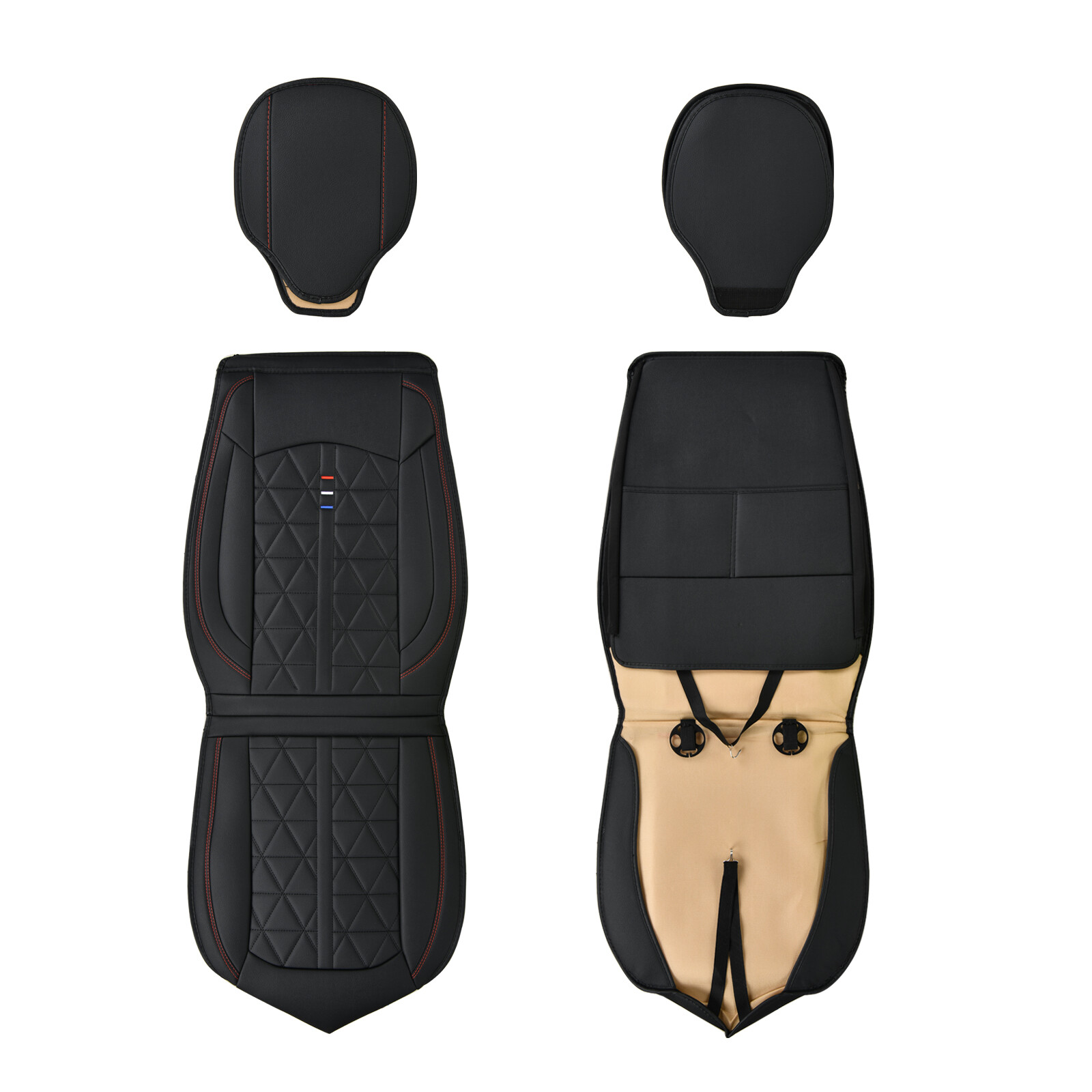 LST Autositzbezug Kunstleder - Universal Sitzschoner Wasserdicht & Airbag Kompatibel