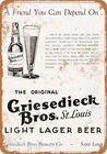 METAL SIGN - 1939 Griesedieck Light Lager Beer - Vintage Look Reproduction