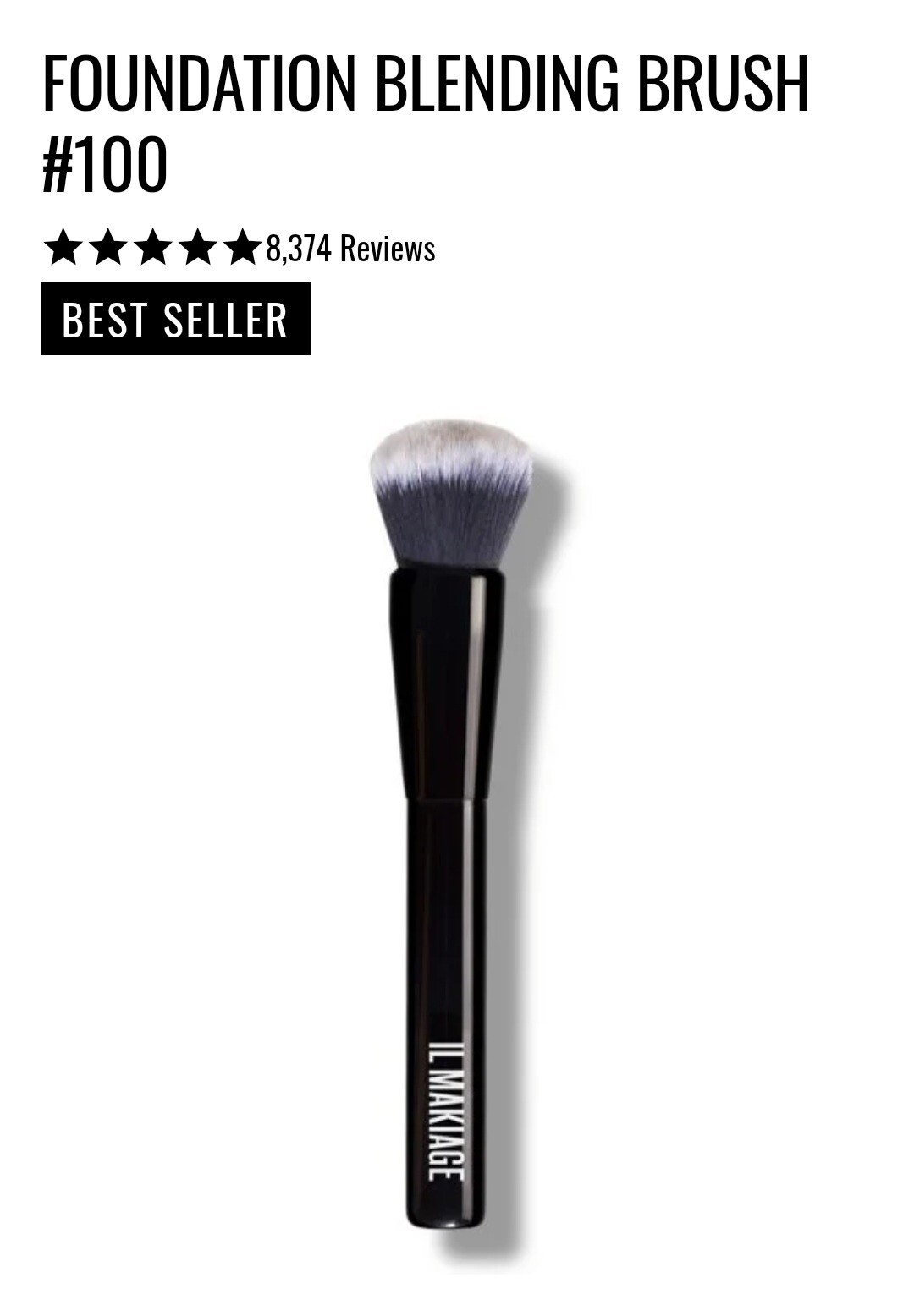 NIB IL MAKIAGE FOUNDATION BLENDING BRUSH. RETAIL 45 FREE SHIPPING