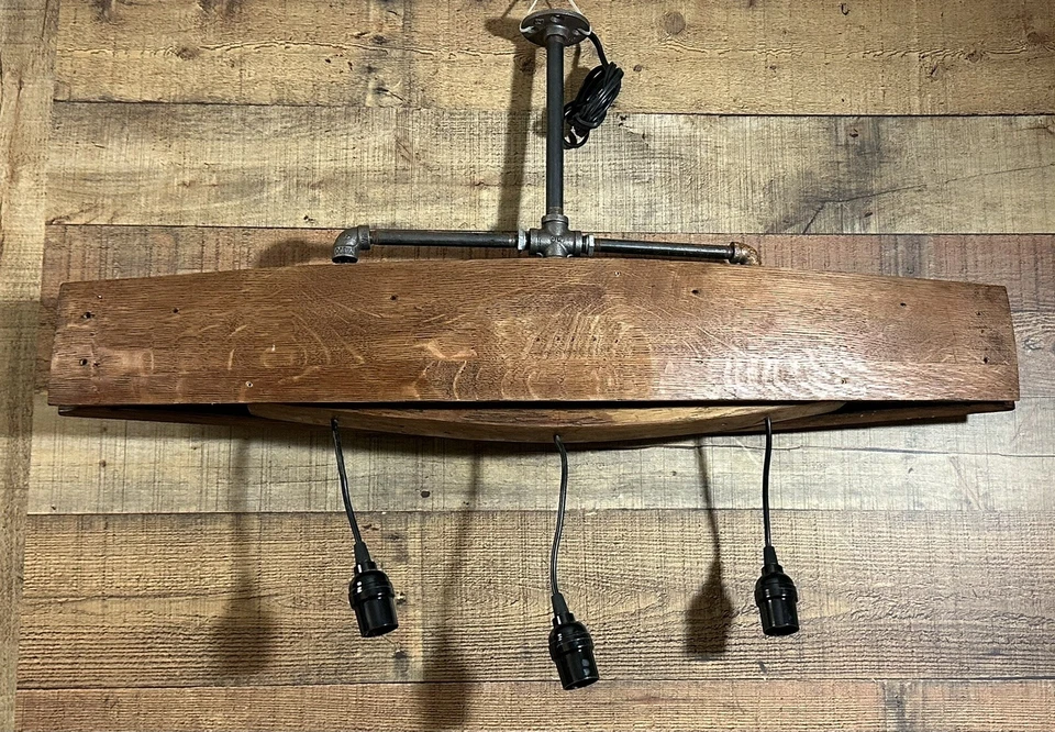 Farmhouse  Rustic Chandelier Ceiling Light Handmade in US From Antique Salvage - Image 2 of 4