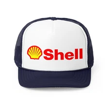 Vintage Shell Oil Gasoline Trucker Hat - Retro Vintage Snapback Cap