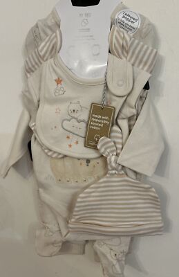 Newborn Mothercare Pc Cotton Set ~bear Clouds