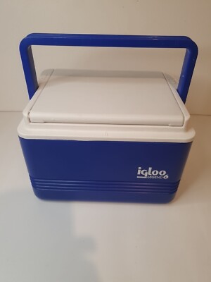 Vintage Igloo Legend 6 Sixpacker Kühlbox Cool Blue Made in USA Texas 6 Dosen Eisblock