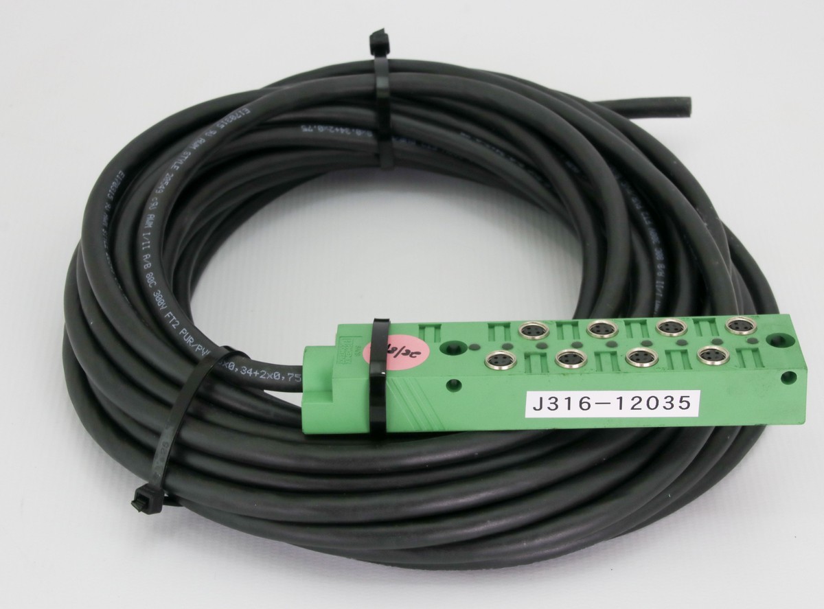 12035 PHOENIX CONTACT SENSOR/ACTUATOR BOX, P/N: 1516069 SACB-8/3-L