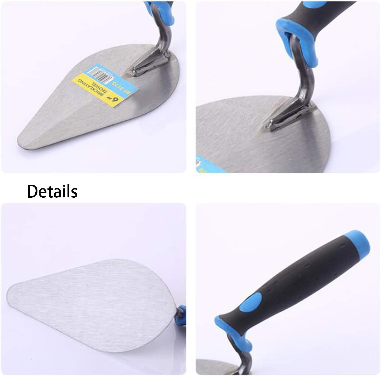 6inch Masonry Trowel Bricklaying Trowels Tool Soft Grip Plastering
