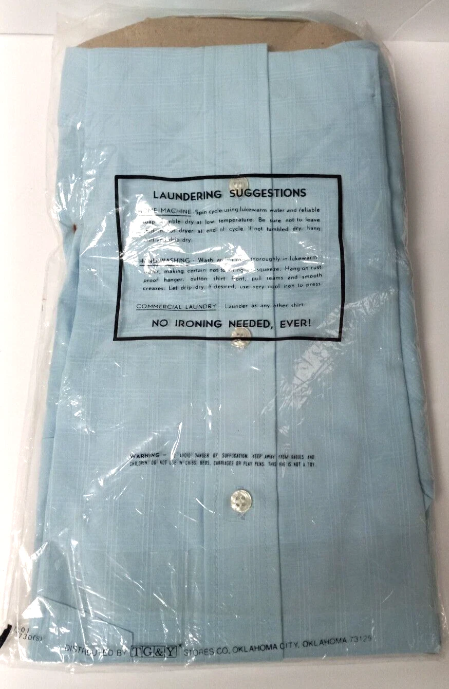 Camicia elegante blu vintage Supreme manica corta con bottoni taglia 15 TG&Y NOS