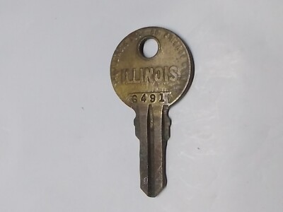 ILLINOIS Lock Key # G491 G 491 Slot Machine Jukebox Wallbox Arcade Coin-op