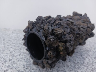 Lava Rock Glass Aquarium Terrarium Handmade Fish Cave Hide Tunnel Decoration