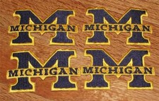 4x NEW University of Michigan UM Polo Sized Embroidered Iron-On Patch 2.75" P8