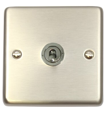 G&H CSS381-SS Standardplatte gebürsteter Stahl 1 Gang 1 oder 2 Wege Kippschalter Lichtschalter
