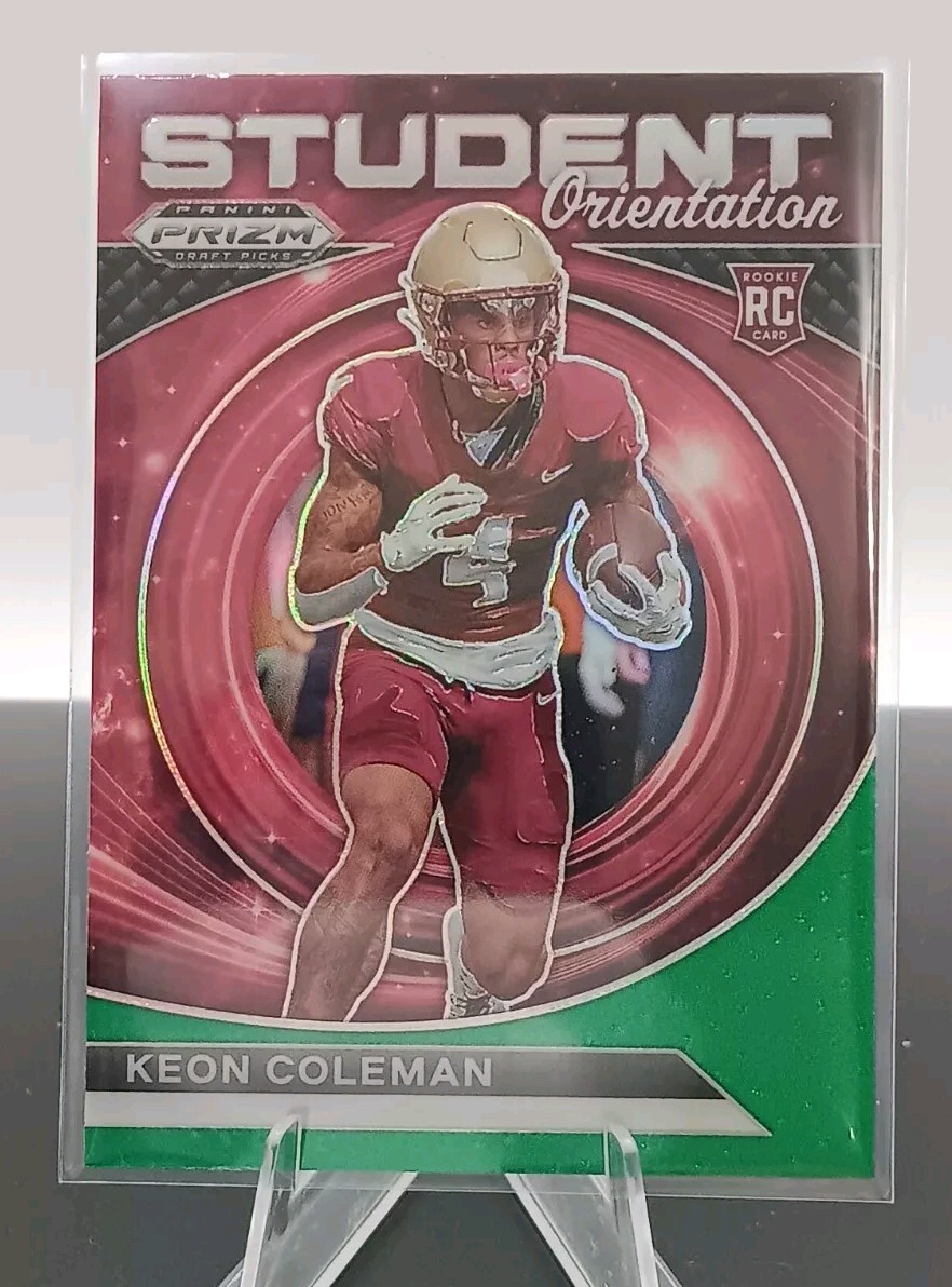 2024 Prizm DP KEON COLEMAN Student Orientation GREEN SO-KC FSU/Buffalo Bills RC