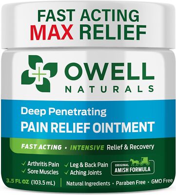 OWELL NATURALS Arthritis Pain Relief Ointment Maximum Strength, Fast Acting