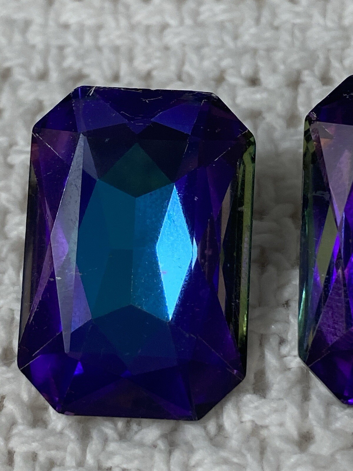 Large Statement Stone Earrings Changes From Purpl… - image 12