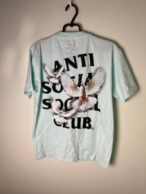 Anti Social Social Club Blue T-Shirt Big Logo Size M