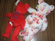 SOSA Salvino Bamm Beanos Beanie Babies Sammy Sosa Teddy Bear 21 MLB