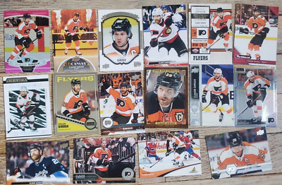 16 Different Claude Giroux Hockey card lot-Base, Inserts-With Matte Pink