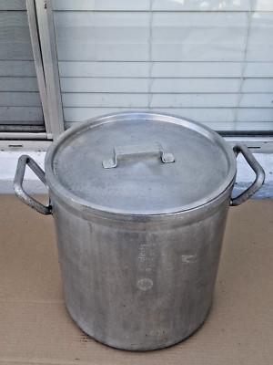 Vintage Commercial Wear-Ever 25 qts Aluminum NSF Pot No. 4252 12