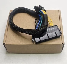 CARBBIA 11.8 INCH 24 PIN TO 10 PIN ATX PSU MAIN POWER ADAPTER SLEEVED CABLE 12''