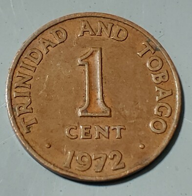 Trinidad & Tobago, 1972 1 Cent Bronze Coin - Elizabeth II | eBay