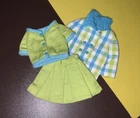 AMAZING~Vintage 1960s Skipper Doll  Outfit #1977 Plaid City Skirt, Coat, Jacket