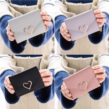 Women's Mini Wallet PU Leather Slim Wallet Card Holder Cash Purse Small Bag US