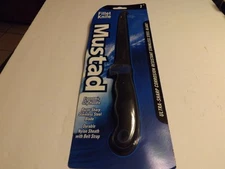 7" Mustad Fillet Knife, Stainless Steel Blade, Ergonomic Grip with Nylon Sheath