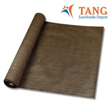 8' Shade Cloth Fabric Roll Fence Screen Yard Garden Awning Shelter Cover Brown