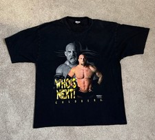 WCW 1998 Goldberg 'Who's Next ' Black T-Shirt Vintage 90s Wrestling - Size 2XL