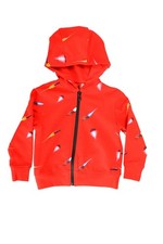 Scuderia Ferrari Kid Full Zip Pictorial Hooded Cotton Track Jacket 3/4 Years
