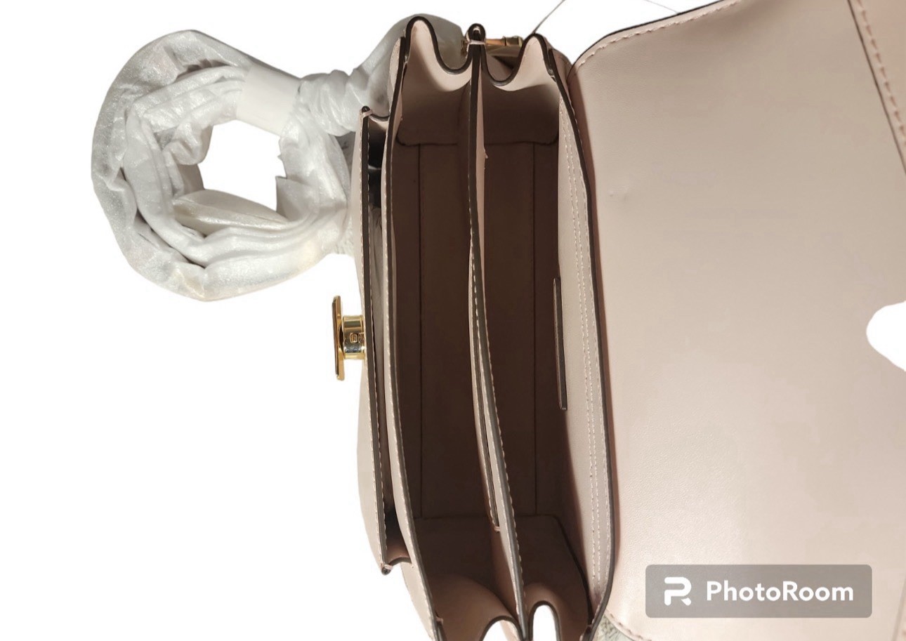 Michael Kors Powder Blush Medium Shoulder Bag with Strap Accent & Gold Hardware thumbnail 5