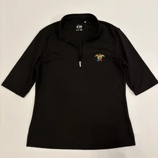 Nivo Women's Half Sleeve Golf Polo Black Medium