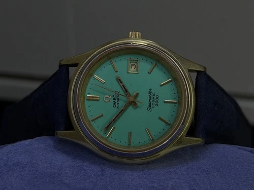 Vintage OMEGA seamaster cosmic  2000 Automatic Watch green Dial Working Order