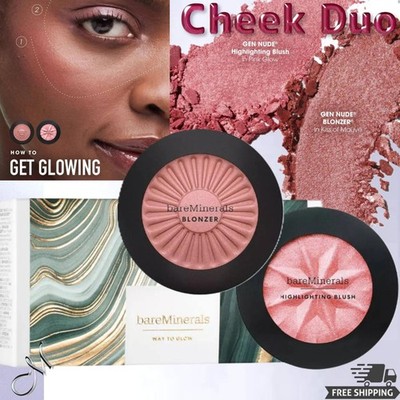 bareMinerals Gen Nude Cheek Duo* ''Way To Glow'' Blonzer+Blush Holiday in Pink $58