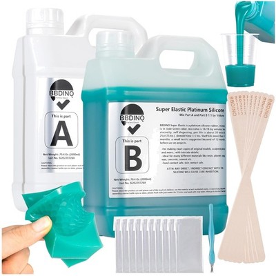 Super Elastic Silicone Mold Making Kit - Jade Green 1Gal