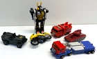 Ban Dai 1983 Transformers, Gobots 6pc Lot Kickback, Geeper, Zybot, Road Ranger