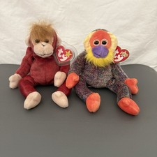 Beanie Babies TY Lot with Tags Nostalgic 90s Collectable Toys Monkey Plushies