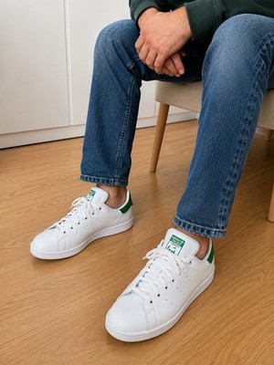 Adidas Stan Smith Herren Sneaker Gr. 46  Weiß/Grün   wenig getragen