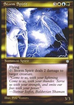Light Play, English MTG Regular Storm Spirit Ice Age Magic the Gathering