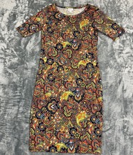 LuLaRoe S Floral & Paisley Print Sheath Dress...
