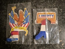 2 Vtg Amscan Patriotic Mini Centerpieces New/Sealed Liberty Bell & Eagle 5"