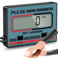 Small Engine Tachometer Digital Chainsaw RPM Gauge Tiny Tach Hour Meter with Cli