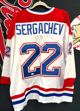 MIKHAIL SERGACHEV Signed Montreal Canadiens Jersey #22 Custom Inscription- JSA