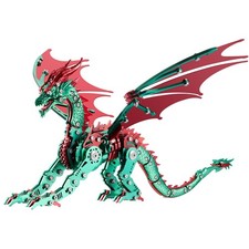 LONGPIN 3D Model Kits Adults,Metal Dragon Puzzle Building Set,Collectible