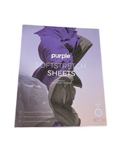 Purple SoftStretch Sheets Queen Set Morning Mist Bamboo-Based Material