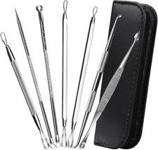 7 in 1 Pimple Popper Tool Kit - Blackhead Remover, Pimple Extractor, Comedone Ex