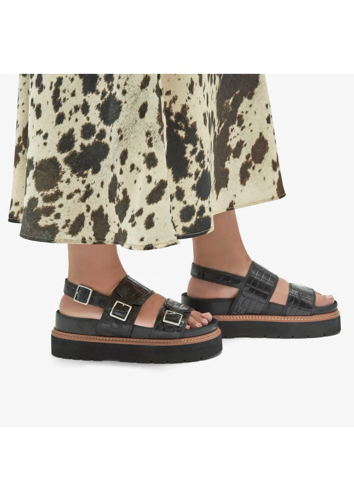 Sandali Clarks ORIANNA GLIDE da donna neri in pelle di interesse taglia UK 5 5 D