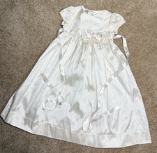One Small Child 100 Silk Made in USA Isabella Christening Gown Dress, 6M, 202