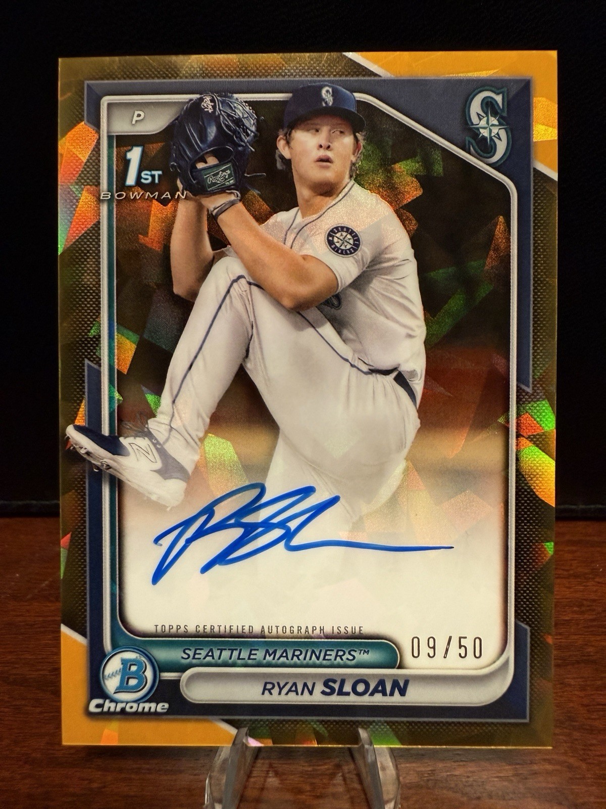 2024 Bowman Chrome Draft Sapphire - Ryan Sloan Gold Auto /50  #CPA-RS