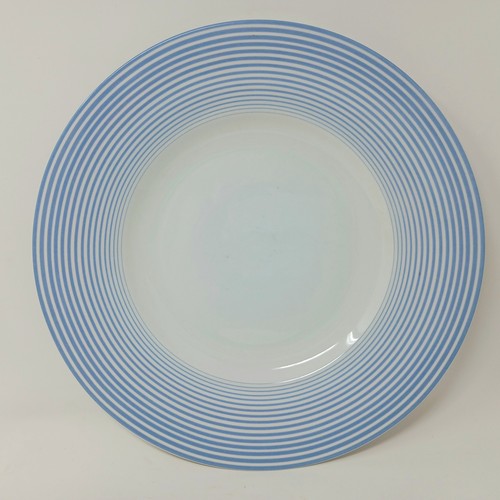 Johnson Bros.Linéaire 29 CM Assiette Porcelaine Assiette Wedgwood Bleu Rayure - Photo 2 sur 3
